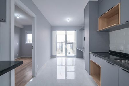 Sala - Cozinha Integrada de apartamento para alugar com 1 quarto, 27m² em Campo Belo, São Paulo