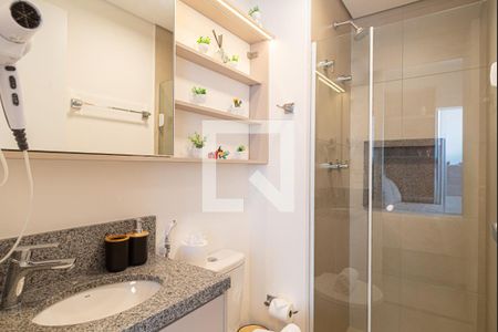 Banheiro de kitnet/studio à venda com 1 quarto, 21m² em Consolação, São Paulo