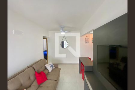 Sala/cozinha de apartamento para alugar com 1 quarto, 54m² em Vila Caiçara, Praia Grande