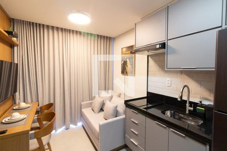 Sala - Cozinha de apartamento para alugar com 1 quarto, 25m² em Vila Butantã, São Paulo