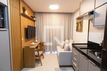 Sala - Cozinha de apartamento para alugar com 1 quarto, 25m² em Vila Butantã, São Paulo
