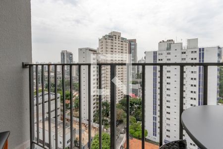 Varanda da Sala de apartamento para alugar com 1 quarto, 27m² em Campo Belo, São Paulo
