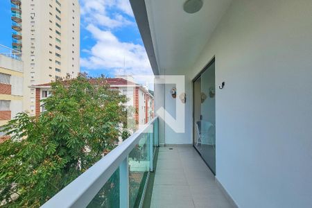 Varanda da Sala de apartamento para alugar com 3 quartos, 98m² em Jardim Tres Marias, Guarujá