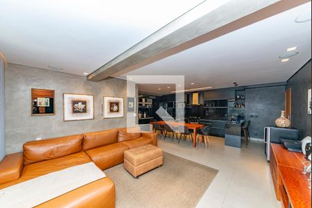 Sala/Cozinha de apartamento à venda com 1 quarto, 86m² em Vila da Serra, Nova Lima