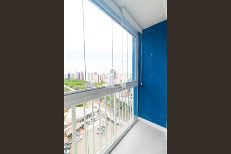 Sacada da Sala/Cozinha de kitnet/studio à venda com 1 quarto, 27m² em Vila Guarani (zona Sul), São Paulo