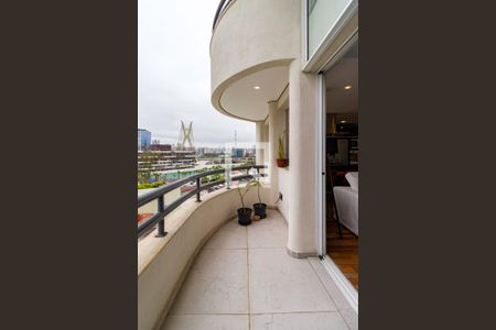 Varanda da Sala de apartamento à venda com 1 quarto, 98m² em Vila Morumbi, São Paulo