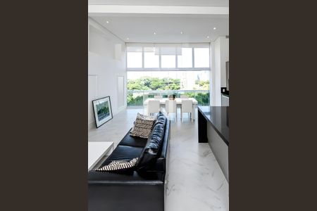 Sala de apartamento para alugar com 1 quarto, 85m² em Cidade Monções, São Paulo