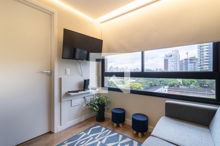 Sala de apartamento para alugar com 2 quartos, 40m² em Indianópolis, São Paulo