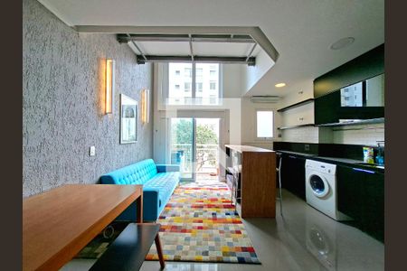 Sala de apartamento para alugar com 1 quarto, 60m² em Vila Olímpia, São Paulo