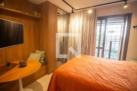 Sala / Quarto - Studio de kitnet/studio para alugar com 1 quarto, 27m² em Campo Belo, São Paulo
