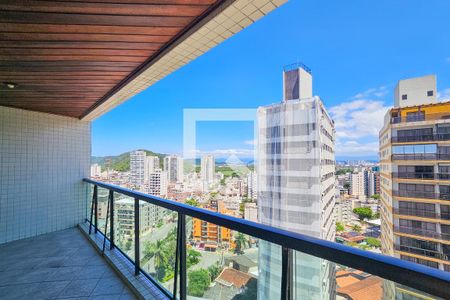 varanda de apartamento para alugar com 4 quartos, 154m² em Vila Alzira, Guarujá