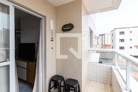 Varanda de apartamento para alugar com 2 quartos, 55m² em Guilhermina, Praia Grande