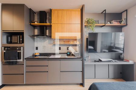 Cozinha de kitnet/studio à venda com 1 quarto, 29m² em Pinheiros, São Paulo