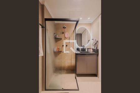 Banheiro Social de kitnet/studio à venda com 1 quarto, 29m² em Pinheiros, São Paulo