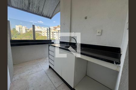 Varanda gourmet de apartamento à venda com 3 quartos, 125m² em Buritis, Belo Horizonte