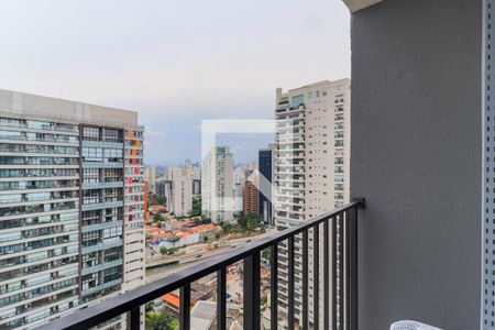 Varanda da Sala de apartamento para alugar com 1 quarto, 27m² em Campo Belo, São Paulo