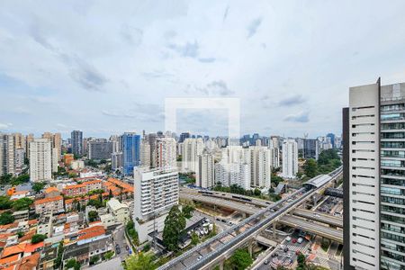 Vista da Varanda da Sala de apartamento para alugar com 1 quarto, 27m² em Campo Belo, São Paulo