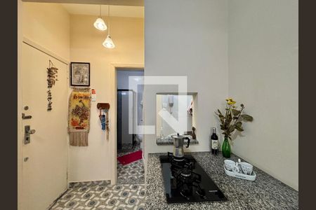 Cozinha de apartamento para alugar com 1 quarto, 40m² em Copacabana, Rio de Janeiro
