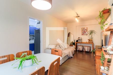 Sala de apartamento à venda com 2 quartos, 77m² em Brooklin, São Paulo
