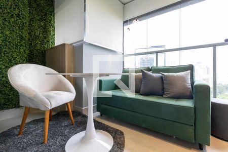 Varanda do Studio de kitnet/studio para alugar com 1 quarto, 31m² em Higienópolis, São Paulo