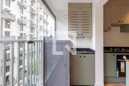 Sacada e Área de Serviço de apartamento para alugar com 1 quarto, 40m² em Indianópolis, São Paulo