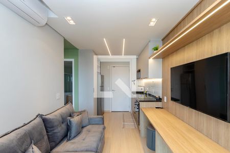 Sala/ Cozinha de apartamento para alugar com 1 quarto, 33m² em Santo Amaro, São Paulo