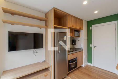 Sala e Cozinha de apartamento para alugar com 1 quarto, 26m² em Vila Olímpia, São Paulo