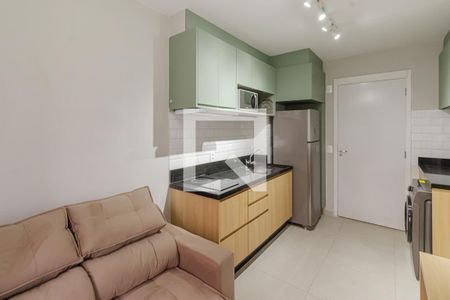 Sala e Cozinha de apartamento para alugar com 1 quarto, 26m² em Vila Olímpia, São Paulo