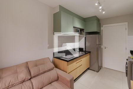 Sala e Cozinha de apartamento para alugar com 1 quarto, 26m² em Vila Olímpia, São Paulo