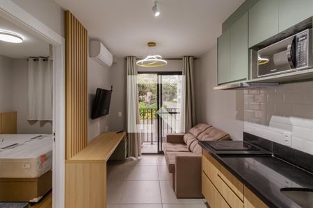 Sala e Cozinha de apartamento para alugar com 1 quarto, 26m² em Vila Olímpia, São Paulo