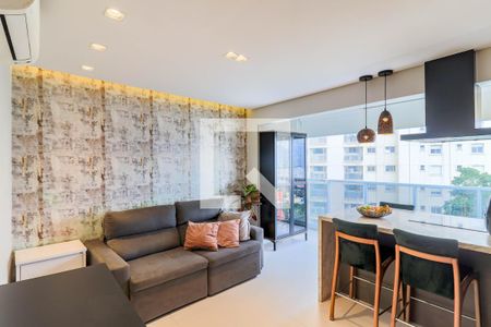 Sala de apartamento à venda com 1 quarto, 49m² em Vila Gertrudes, São Paulo