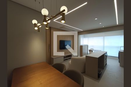 Sala/Cozinha de apartamento para alugar com 1 quarto, 52m² em Vila Clementino, São Paulo