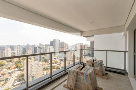 Varanda da Sala de apartamento à venda com 3 quartos, 138m² em Santo Amaro, São Paulo