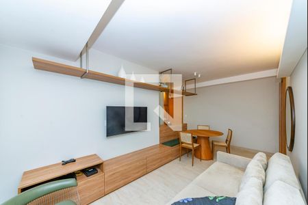 Sala de apartamento para alugar com 2 quartos, 70m² em Vila da Serra, Nova Lima