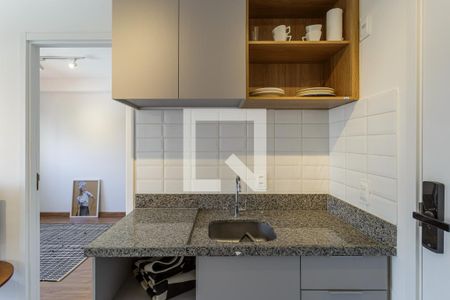 Sala/Cozinha de apartamento à venda com 1 quarto, 26m² em Vila Olímpia, São Paulo