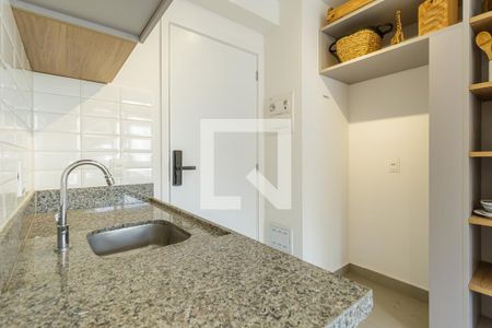 Sala/Cozinha de apartamento à venda com 1 quarto, 26m² em Vila Olímpia, São Paulo
