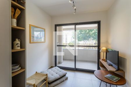Sala/Cozinha de apartamento à venda com 1 quarto, 26m² em Vila Olímpia, São Paulo