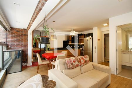 Sala e Cozinha de apartamento para alugar com 1 quarto, 64m² em Jardim Paulista, São Paulo