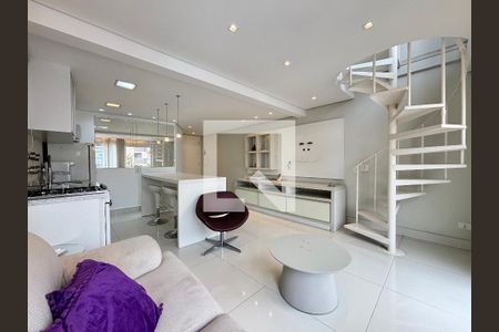 Sala/Cozinha de apartamento à venda com 1 quarto, 74m² em Vila Nova Conceição, São Paulo