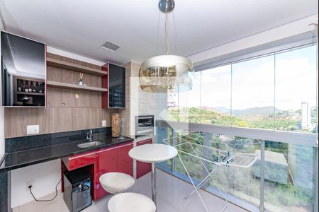 Varanda da Sala de apartamento à venda com 3 quartos, 100m² em Vila da Serra, Nova Lima