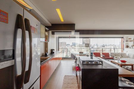 Cozinha de apartamento para alugar com 1 quarto, 98m² em Itaim Bibi, São Paulo