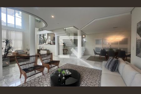 Sala de estar de casa de condomínio à venda com 5 quartos, 980m² em Sítios de Recreio Gramado, Campinas