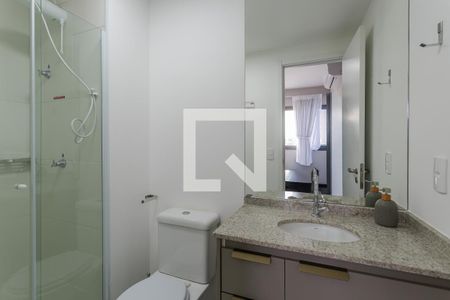 Banheiro da Suíte de apartamento para alugar com 1 quarto, 25m² em Vila Nova Conceição, São Paulo