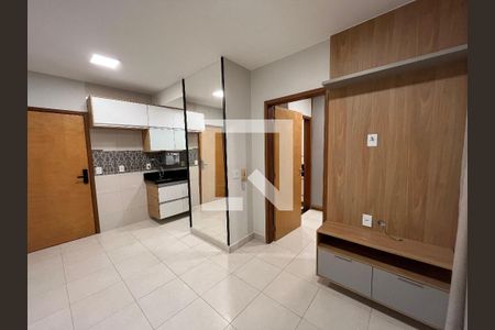 Sala e cozinha integrada de apartamento para alugar com 1 quarto, 34m² em Aguas Claras Norte, Brasília