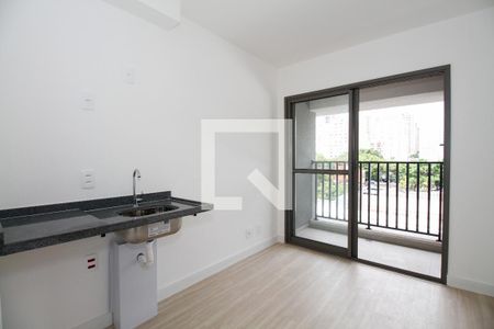 Sala e Cozinha de apartamento para alugar com 1 quarto, 28m² em Pinheiros, São Paulo