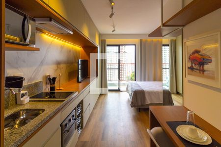 Studio de kitnet/studio para alugar com 1 quarto, 27m² em Jardim das Acacias, São Paulo
