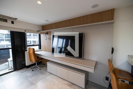 Sala_Cozinha de apartamento para alugar com 1 quarto, 50m² em Bethaville I, Barueri