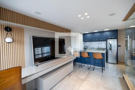 Sala_Cozinha de apartamento para alugar com 1 quarto, 50m² em Bethaville I, Barueri