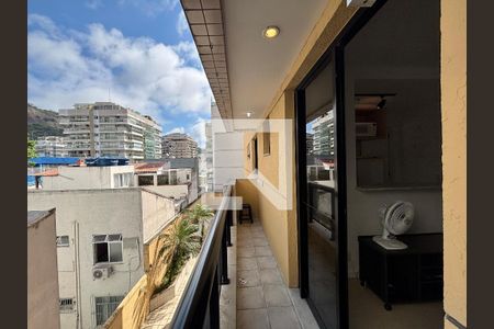 Varanda da sala de apartamento para alugar com 1 quarto, 38m² em Botafogo, Rio de Janeiro