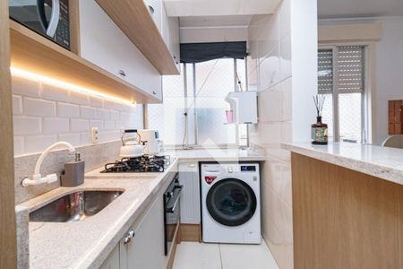 Cozinha de kitnet/studio para alugar com 1 quarto, 30m² em Cristo Redentor, Porto Alegre
